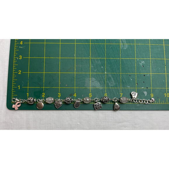 Brighton Breast Cancer awareness Charm BRACELET PINK Ribbon INSPIRATIONAL - Picture 6 of 6